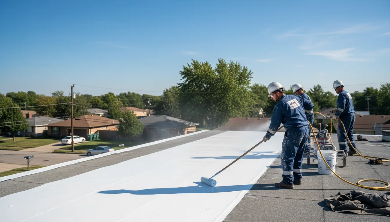 Commercial roof coating in Blackstone, IL near me